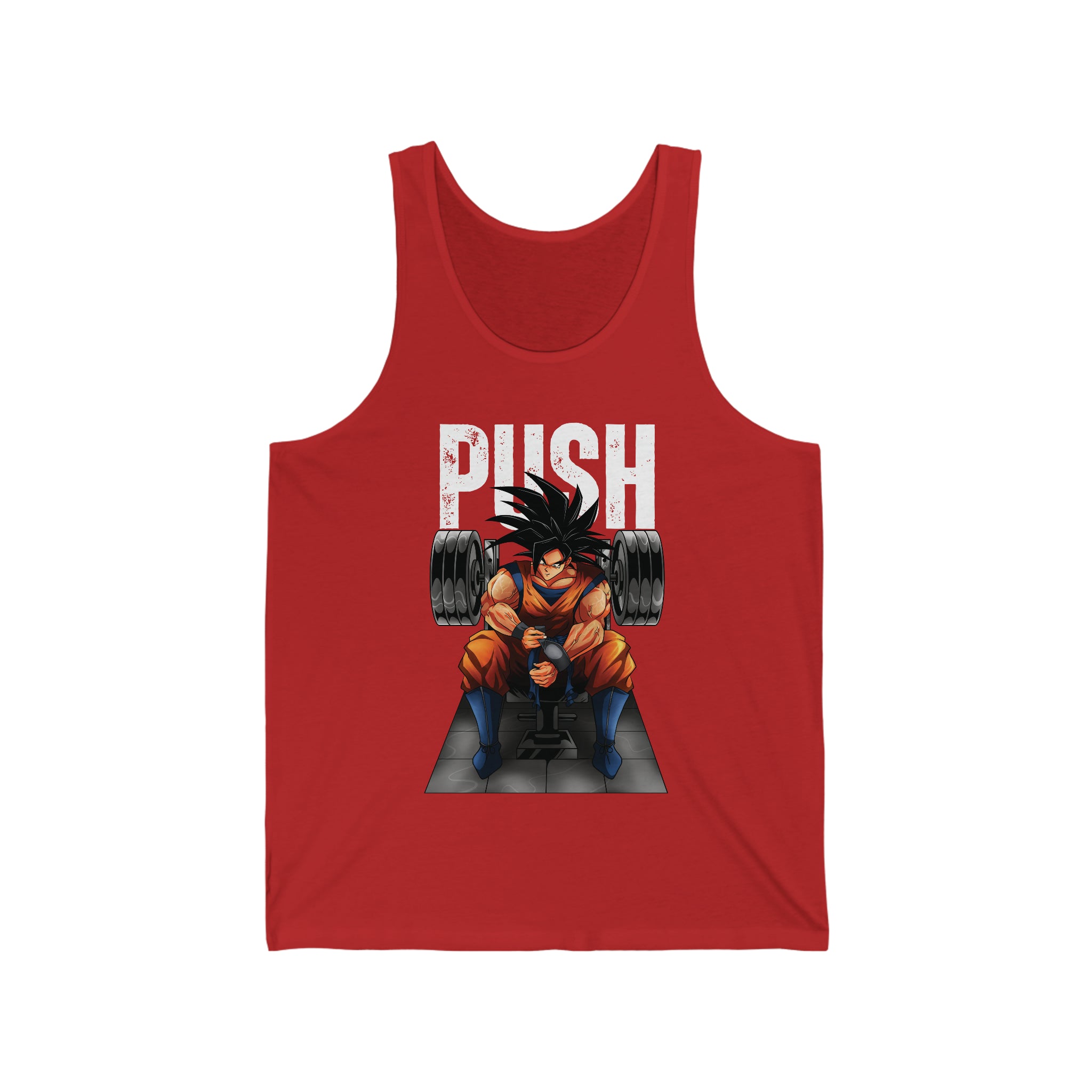 Goku Push Barbell Unisex Tank Top