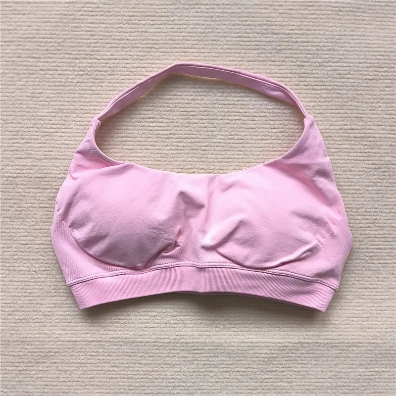 Women's Sports Bra High Impact Halter Top Push-Up