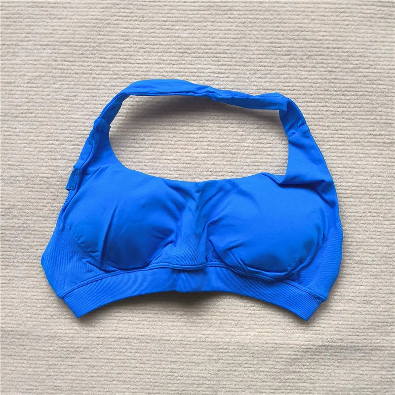 Women's Sports Bra High Impact Halter Top Push-Up