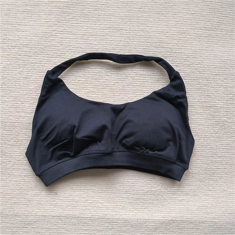 Women's Sports Bra High Impact Halter Top Push-Up