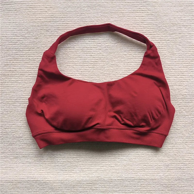Women's Sports Bra High Impact Halter Top Push-Up