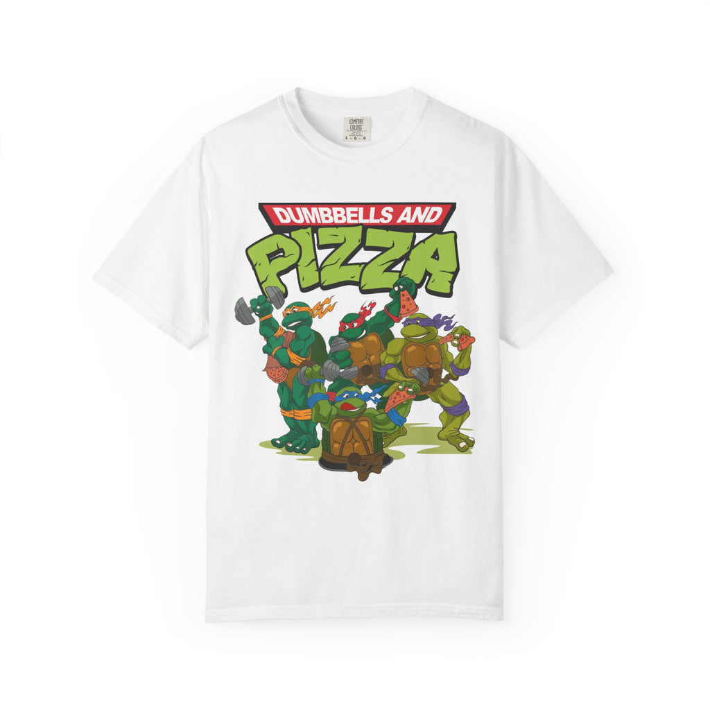 Men's Dumbbells and Pizza Tee Oversized Tee