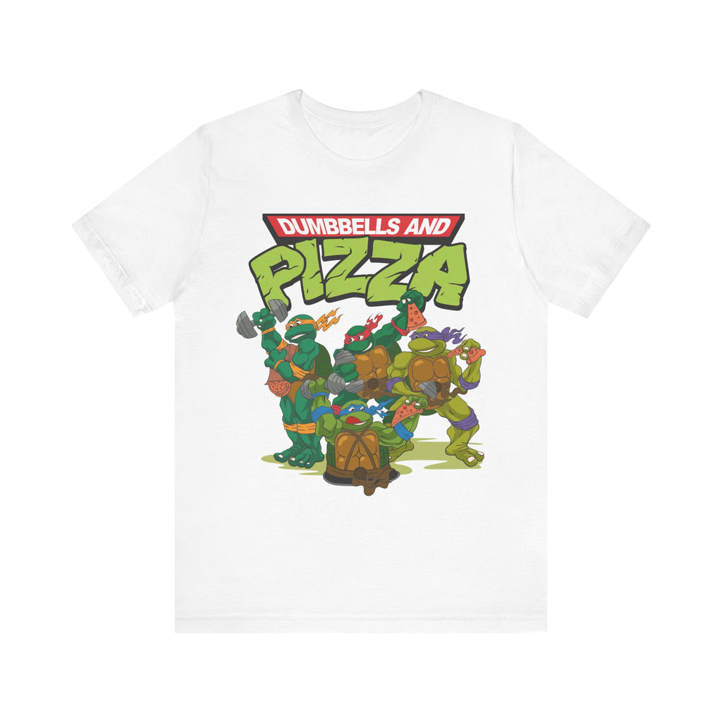 Dumbbells & Pizza Fitted Unisex T-shirt