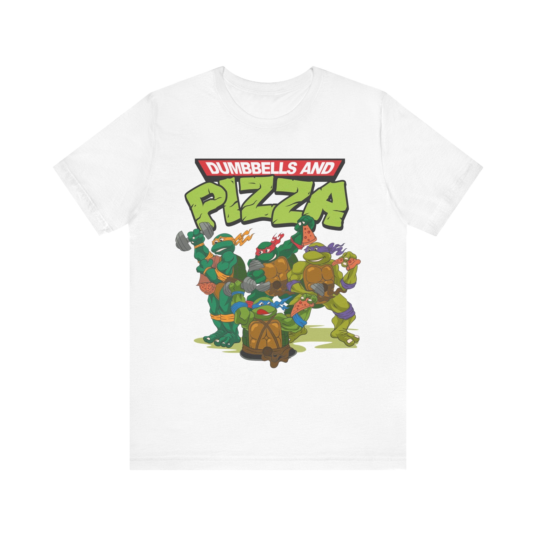 Dumbbells & Pizza Fitted Unisex T-shirt