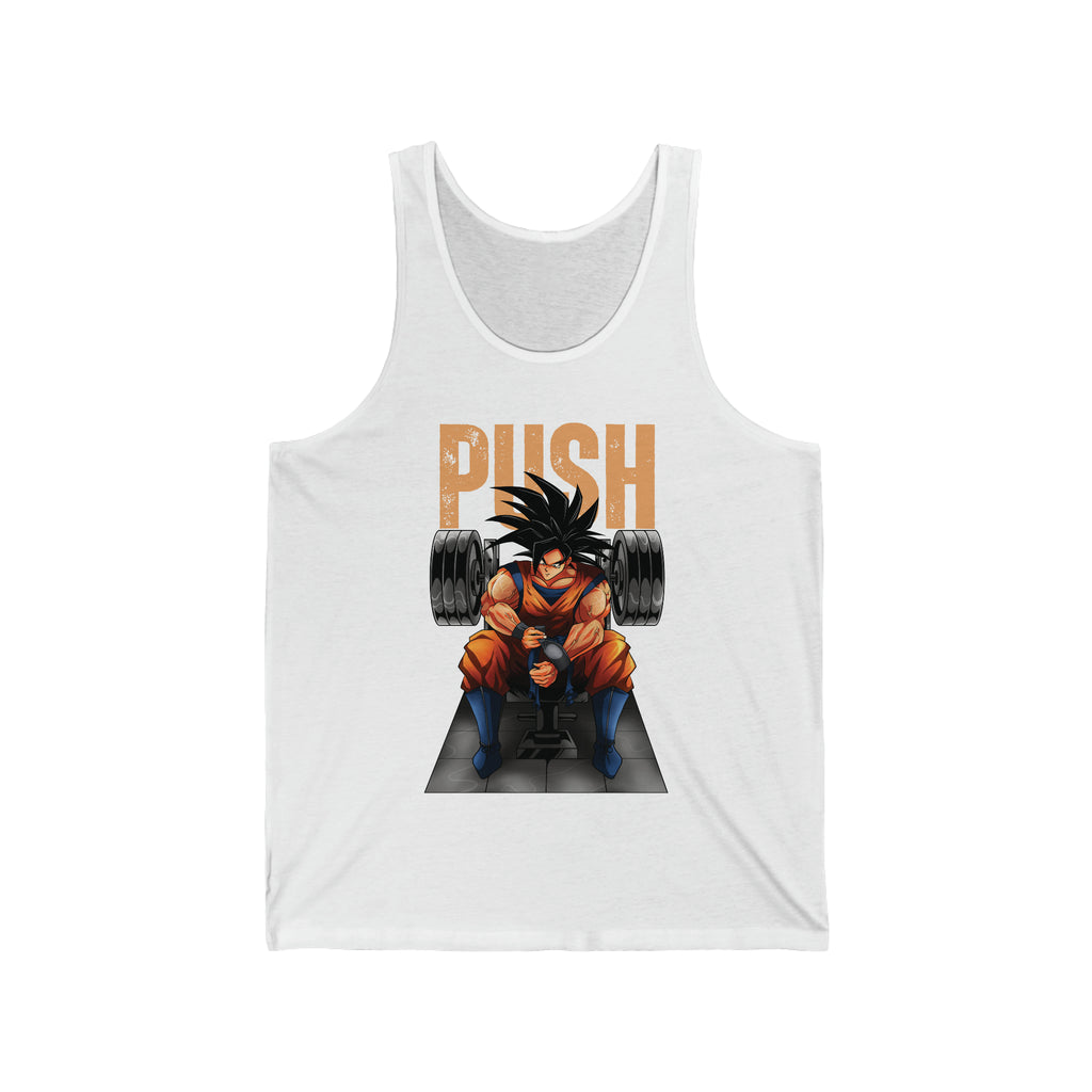 Goku Push Barbell Unisex Tank Top