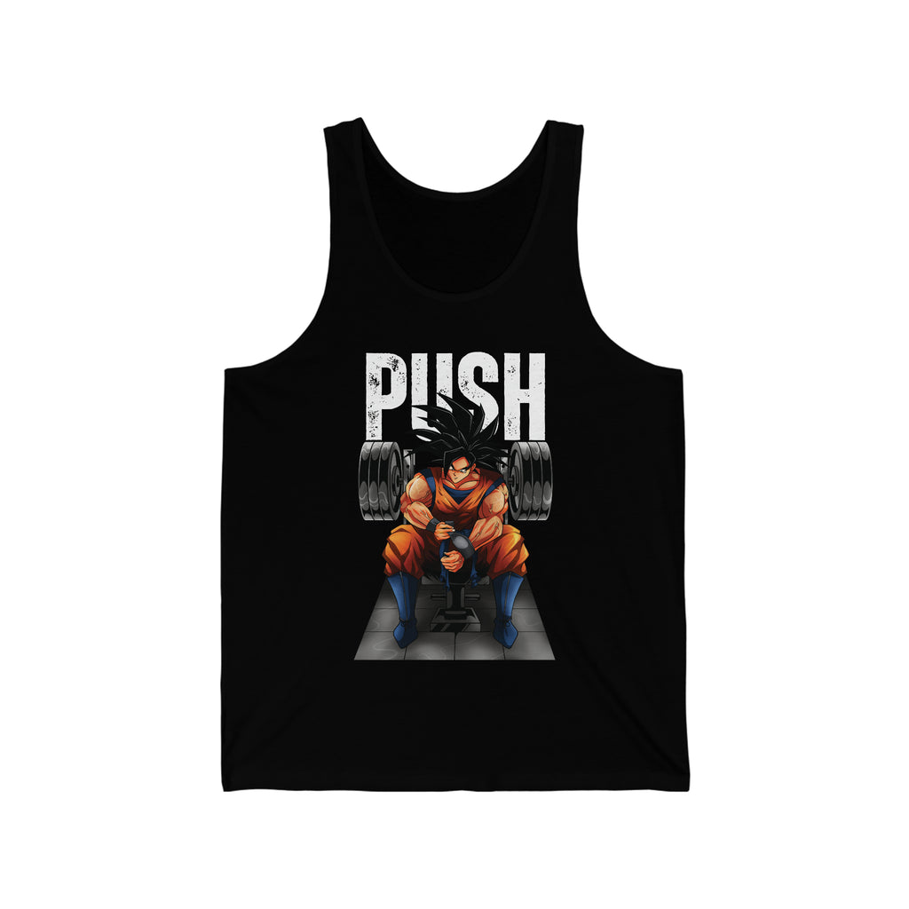 Goku Push Barbell Unisex Tank Top