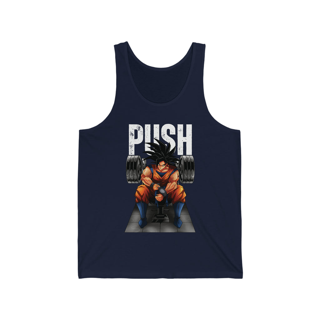 Goku Push Barbell Unisex Tank Top