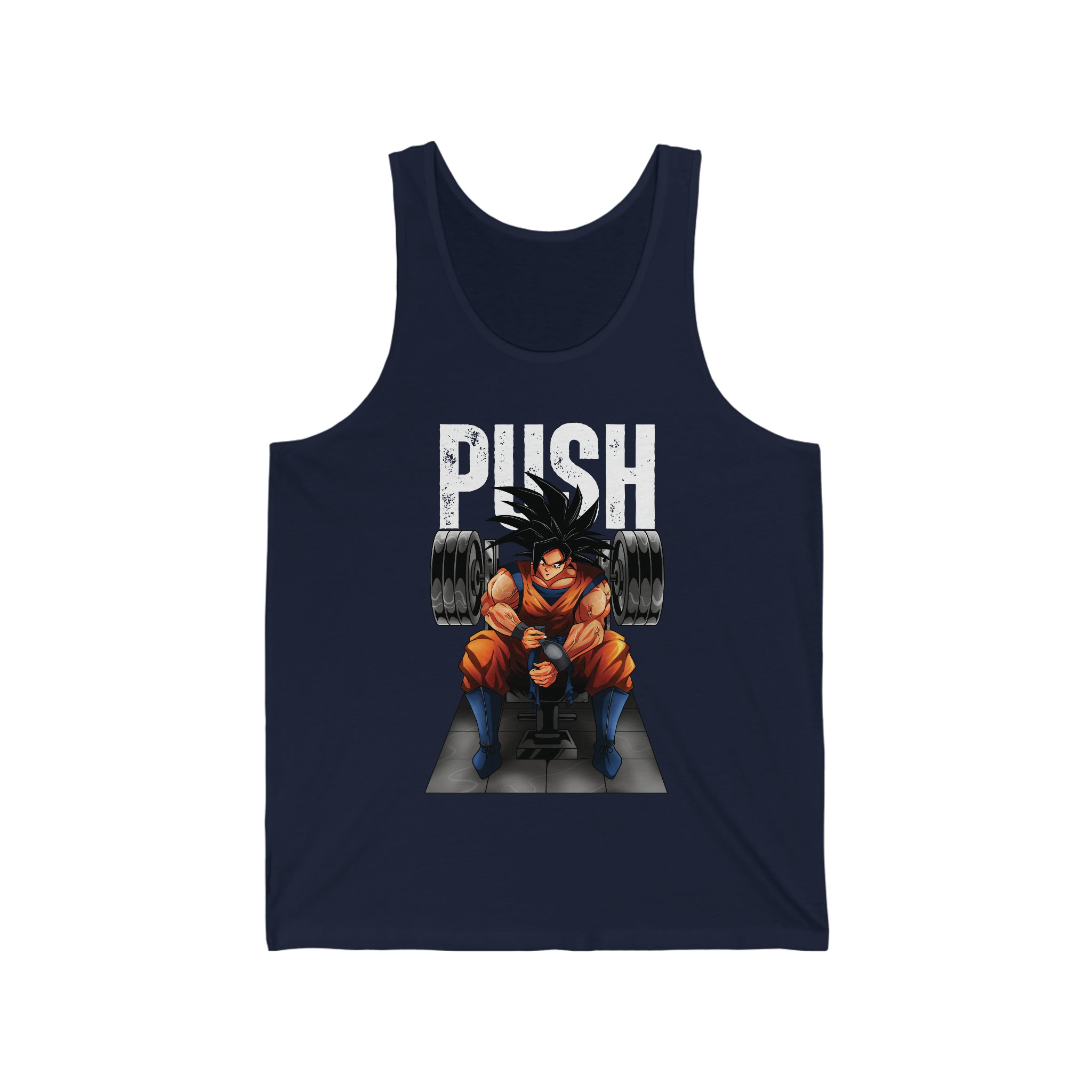 Goku Push Barbell Unisex Tank Top