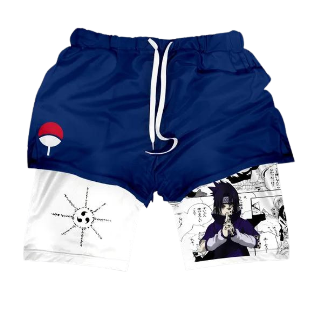 Naruto - Sasuke Uchiha 2-in-1 Shorts