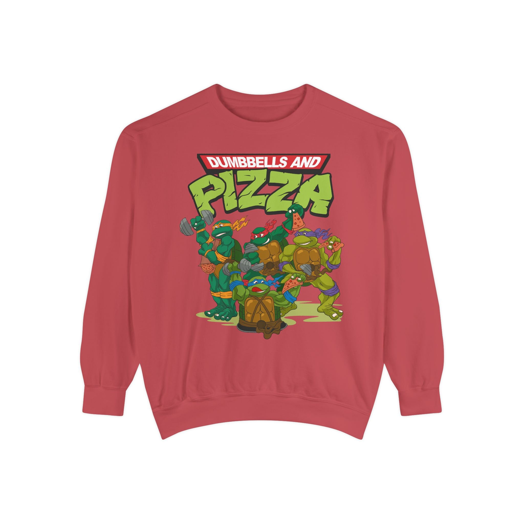 Dumbbells and Pizza Unisex Sweatshirt