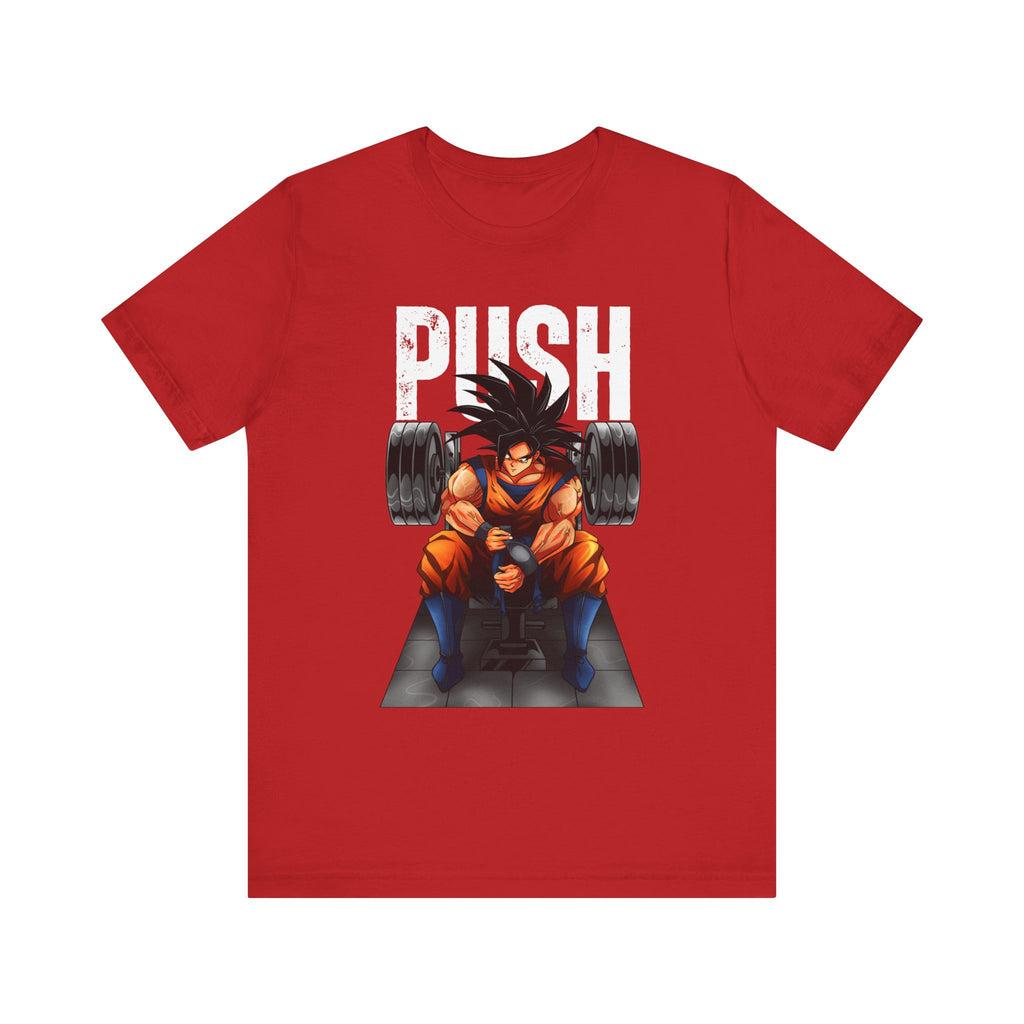 Goku Push Barbell Fitted Unisex T-shirt