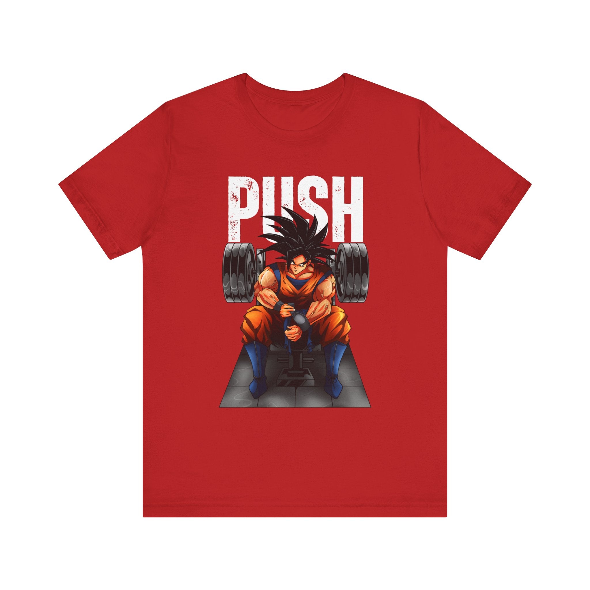 Goku Push Barbell Fitted Unisex T-shirt