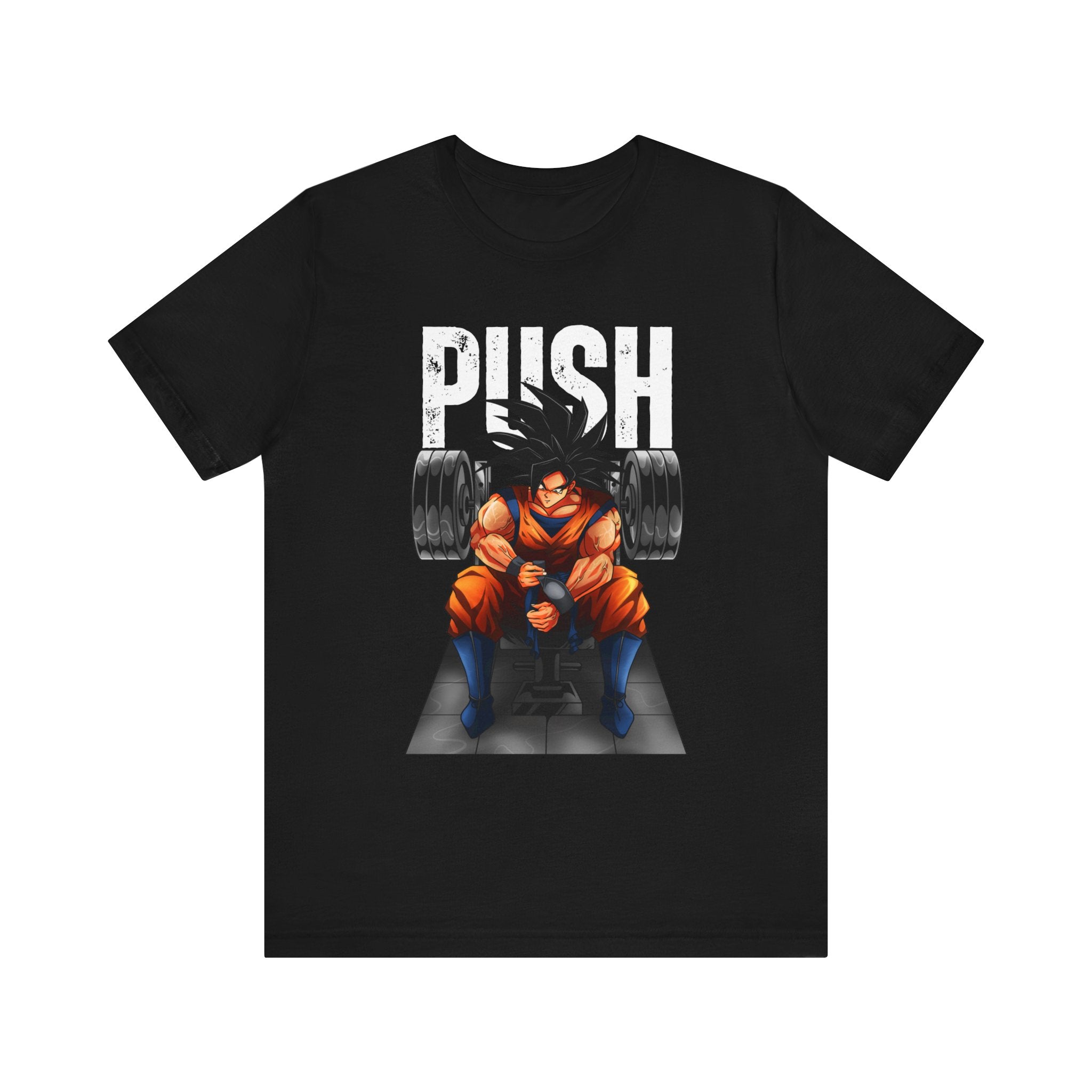 Goku Push Barbell Fitted Unisex T-shirt