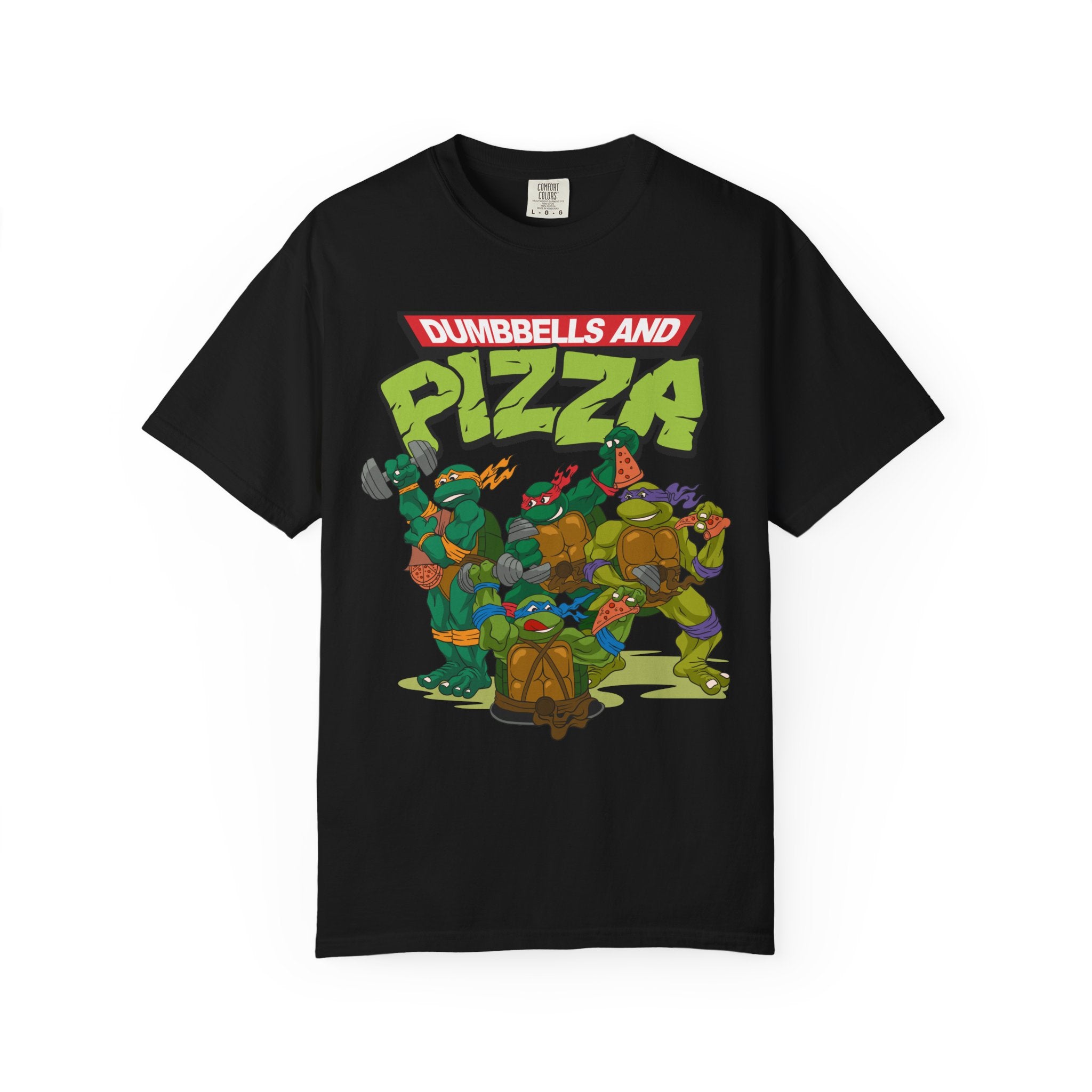 Men's Dumbbells and Pizza Tee Oversized Tee