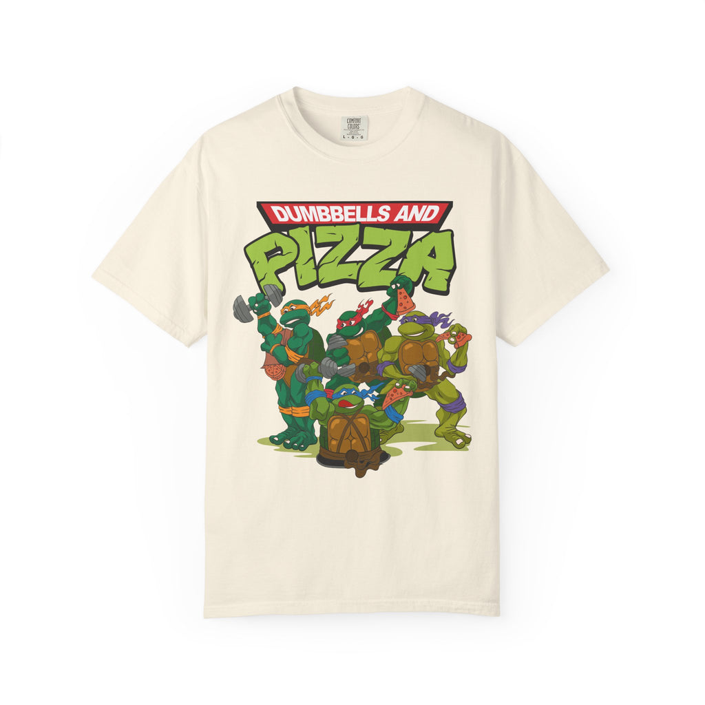 Men's Dumbbells and Pizza Tee Oversized Tee