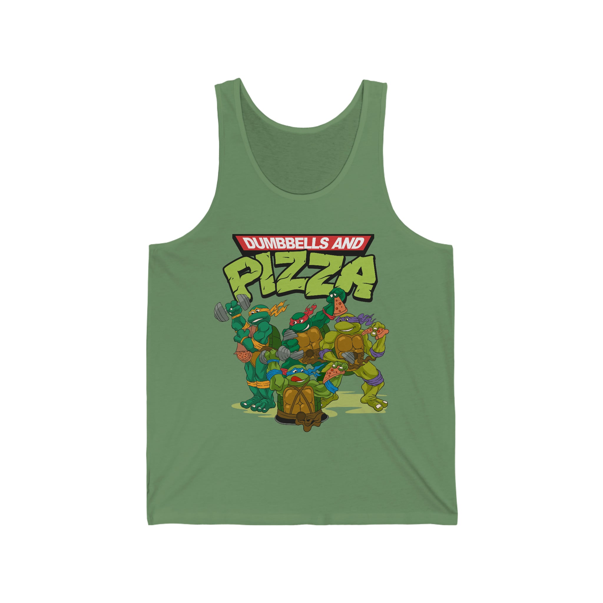 Dumbbells And Pizza Unisex Tank Top